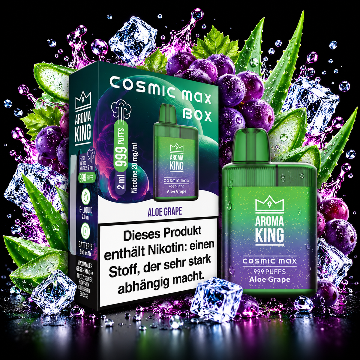 AROMA KING COSMIC MAX BOX Aloe Grape