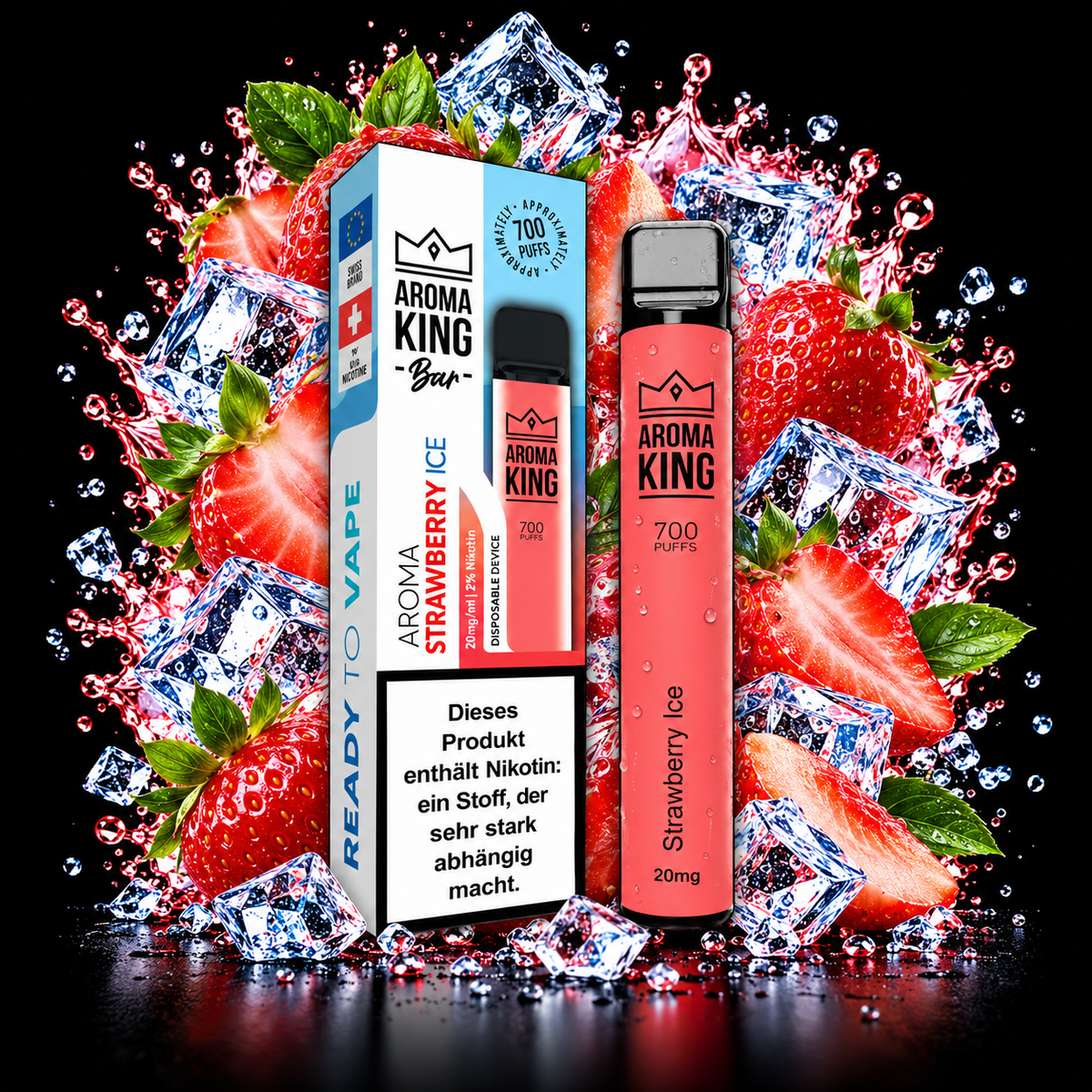 AROMA KING BAR 700 Strawberry Ice