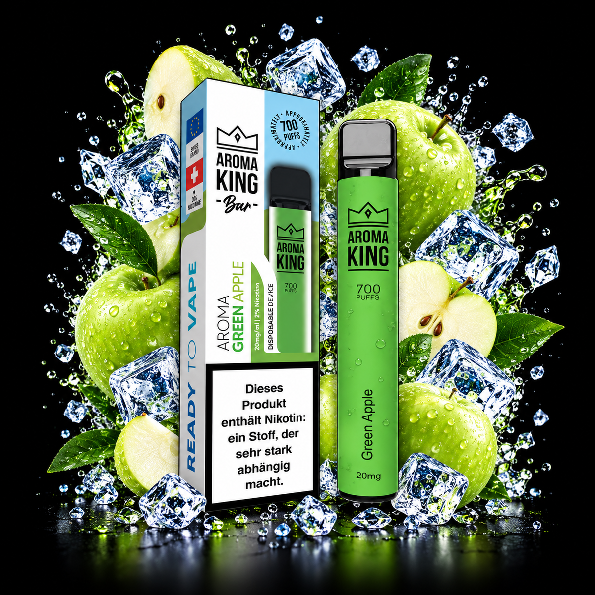 AROMA KING BAR 700 Green Apple