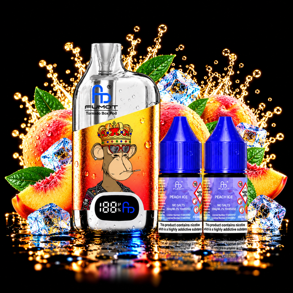 FUMOT TORNADO BOX 50K Peach Ice