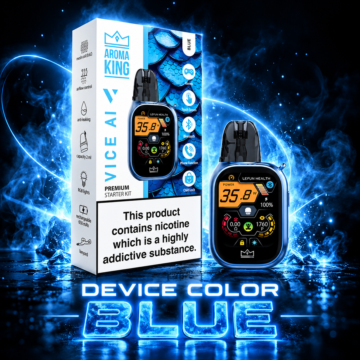 AROMA KING VICE AI - Device Blue
