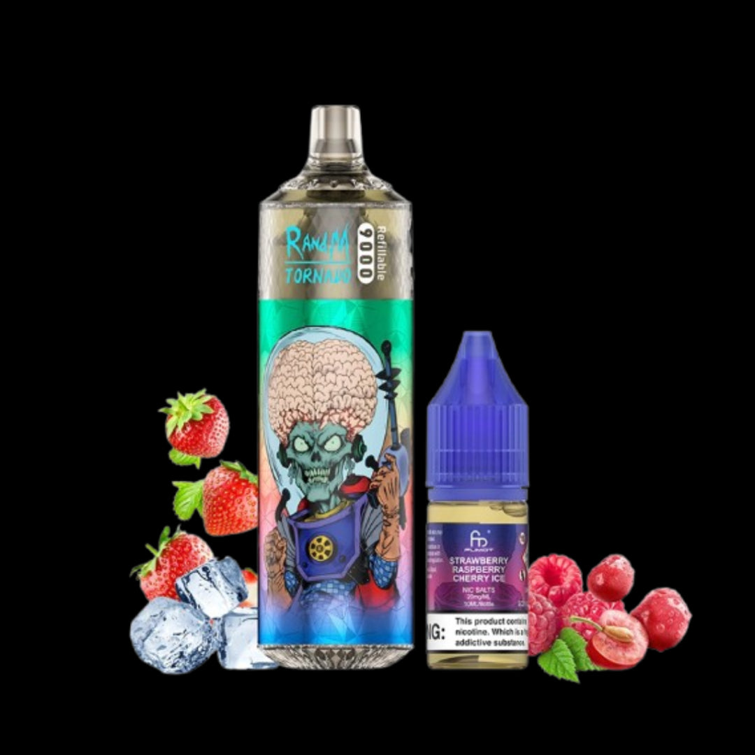RANDM TORNADO 9000 Strawberry Raspberry Cherry Ice