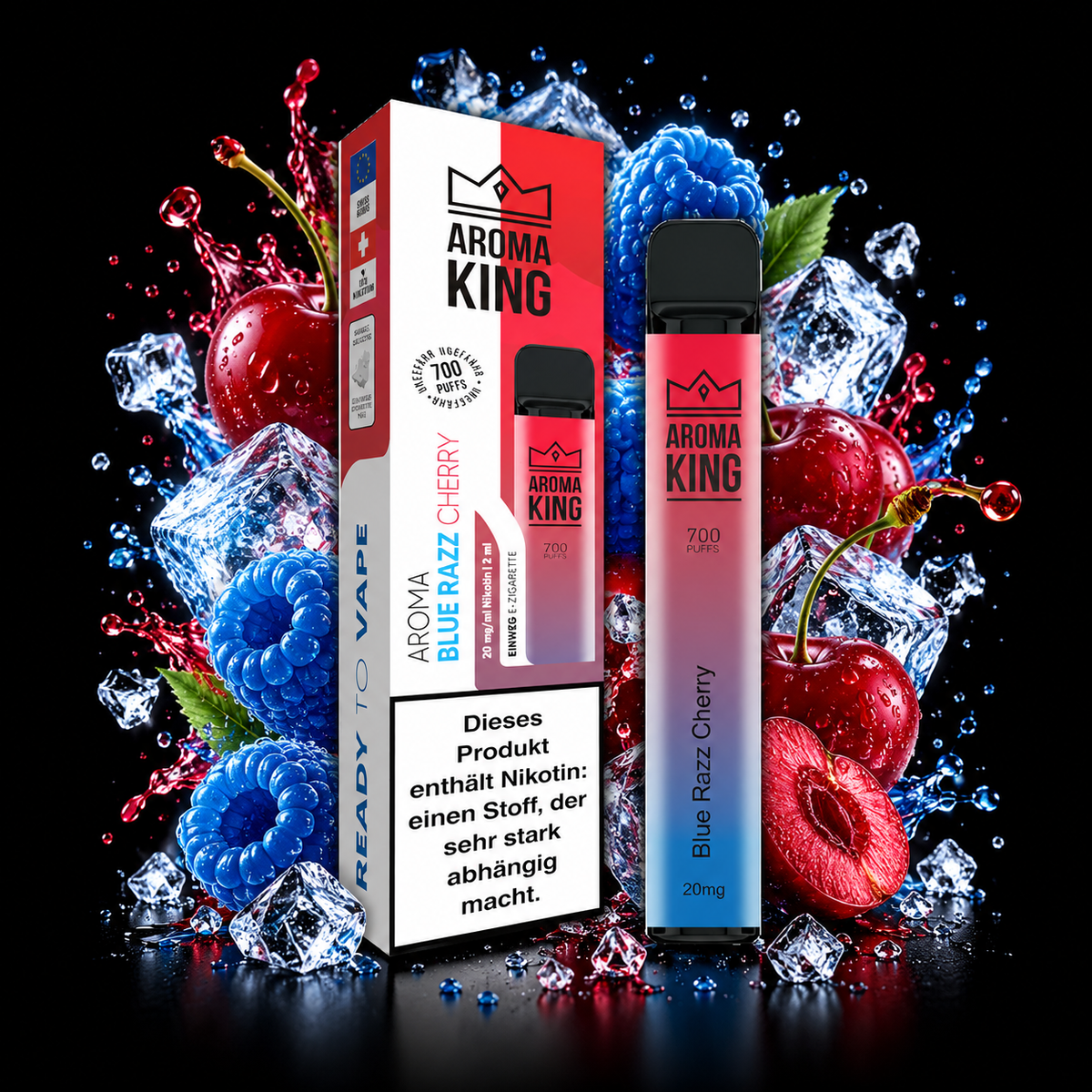 AROMA KING BAR 700 Blue Razz Cherry