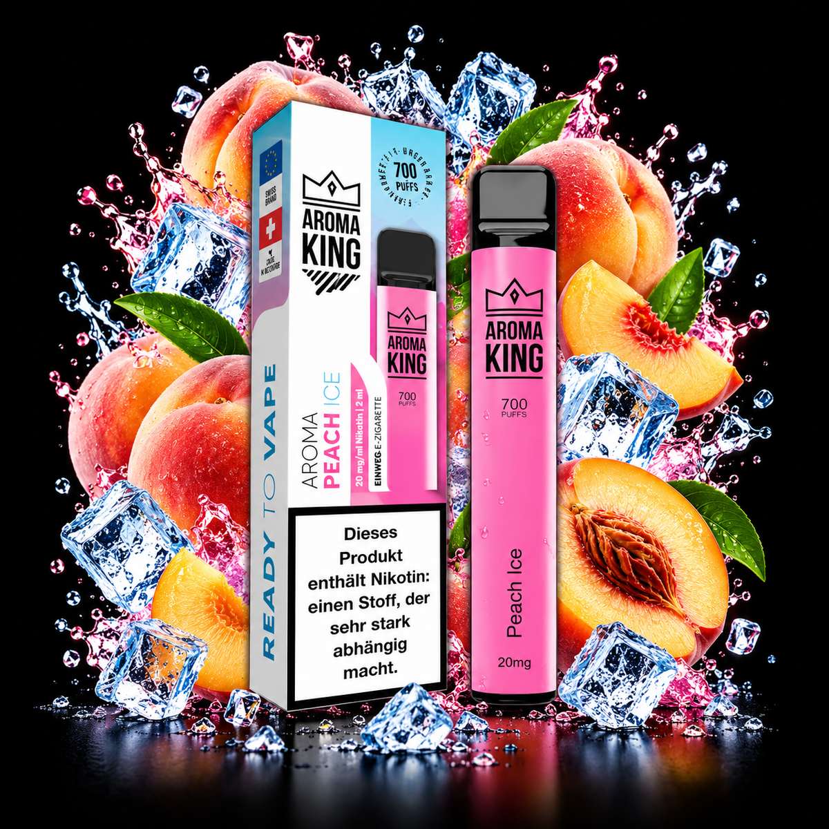 AROMA KING BAR 700 Peach Ice