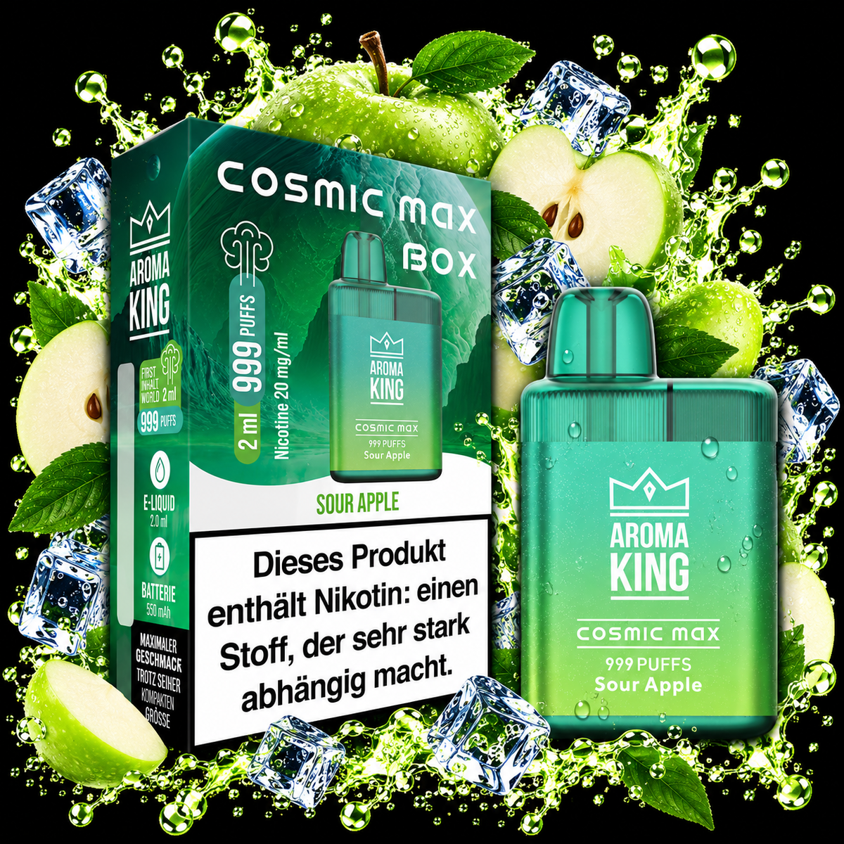 AROMA KING COSMIC MAX BOX Sour Apple