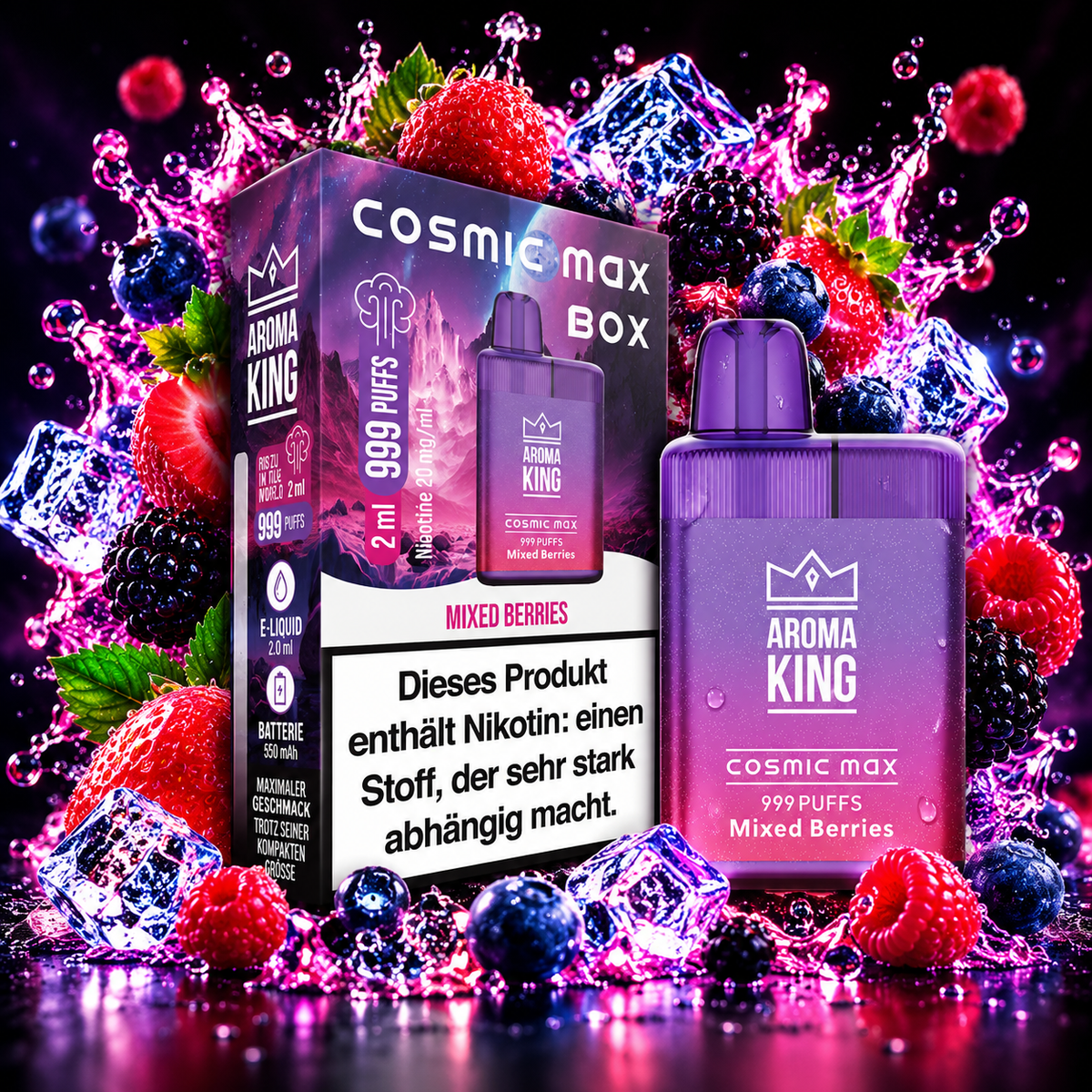 AROMA KING COSMIC MAX BOX Mixed Berries